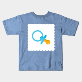 Baby Boy Gender Reveal Blue Pacifier Kids T-Shirt